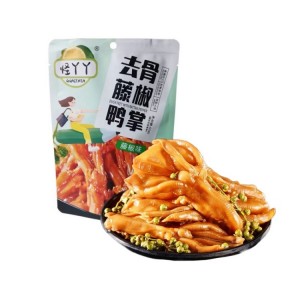 怪丫丫 去骨藤椒鸭掌 藤椒味 60g（30包/箱）到期日25.8.24