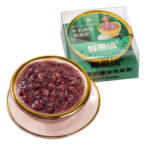 盛耳 鲜燕说 牛奶黑米燕窝粥 单碗装 156g（20/箱）到期日25.12.4