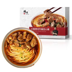锋味派 川香厚切牛腩空心面 460.5g（20盒/箱）到期日25.10.3