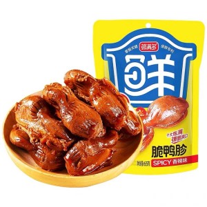 鲜满多 脆鸭胗 香辣味 65g（30包/箱）到期日25.11.15