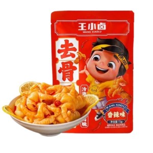 王小卤 去骨凤爪 香辣味72g（25包/箱）到期日25.8.15