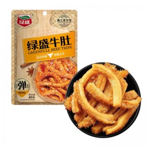 绿盛 真牛肚 烧烤味 40g（20包/箱）到期日25.12.5